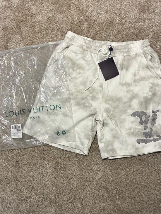 Louis Vuitton Other - Louis Vuitton Cream and Gray Tie-Dye Logo Shorts